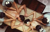 Four hand body massage